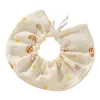 Beige cartoon-printed baby bib, pure cotton absorbent and leak-proof wiper Item Picture